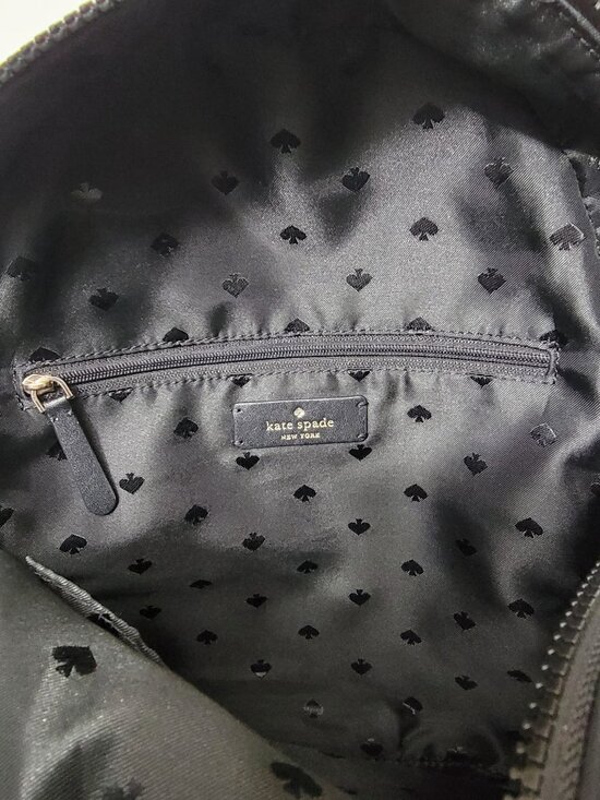 Kate Spade Karissa Nylon Medium Backpack Black Gold Spade Logo Zip Bag main image 9